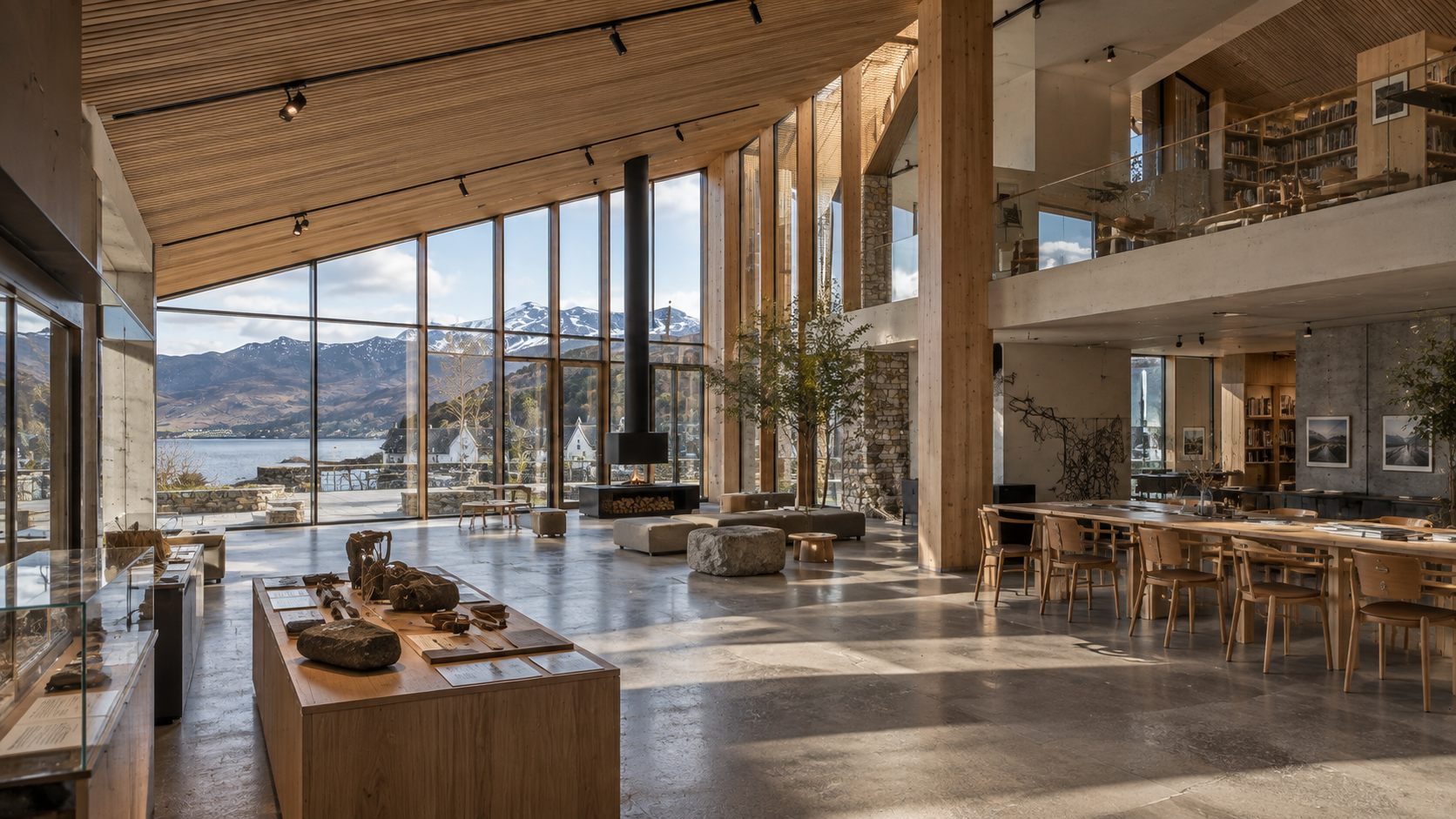An T-Eathar: a timber and stone youth, culture and heritage centre above Loch Gairloch