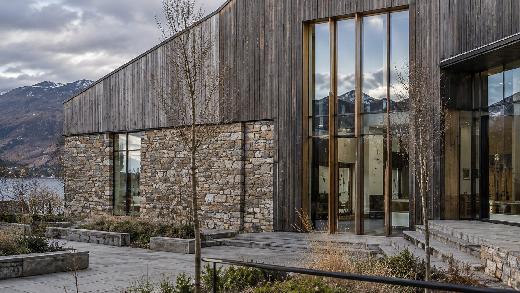 An T-Eathar: a timber and stone youth, culture and heritage centre above Loch Gairloch