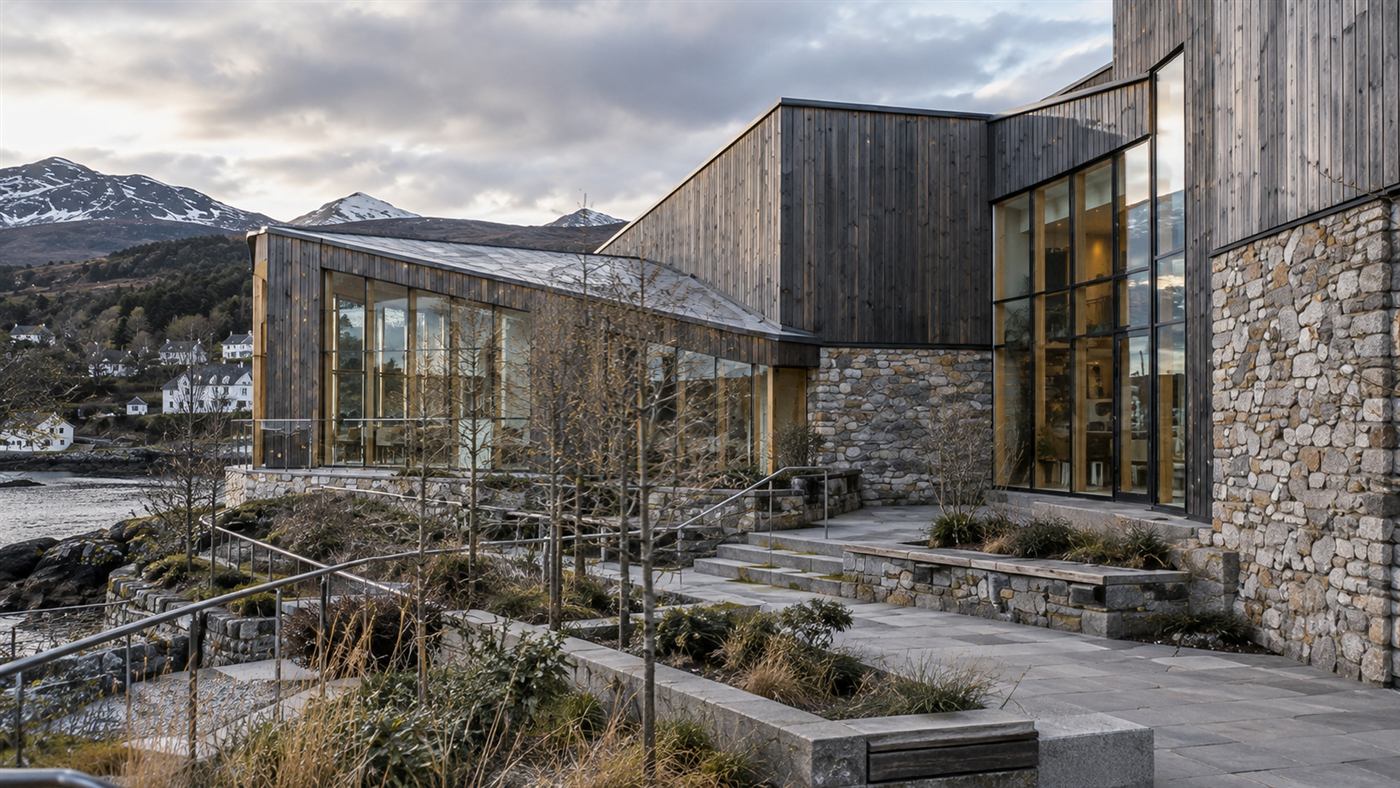An T-Eathar: a timber and stone youth, culture and heritage centre above Loch Gairloch
