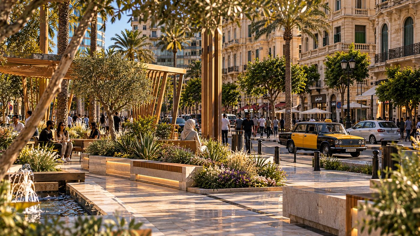 Mansheya Gardens: a landscape of pavilions, water and planting at the heart of Alexandria