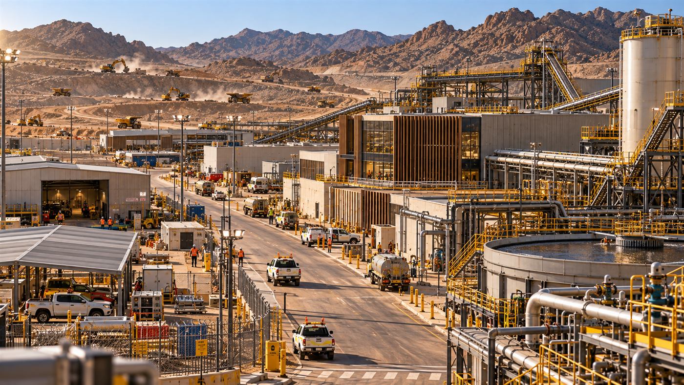 NEBU: the processing plant from the haul road