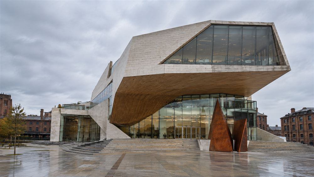 The Common Ground: a limestone and timber cultural centre beside the dock in Liverpool's Baltic Triangle