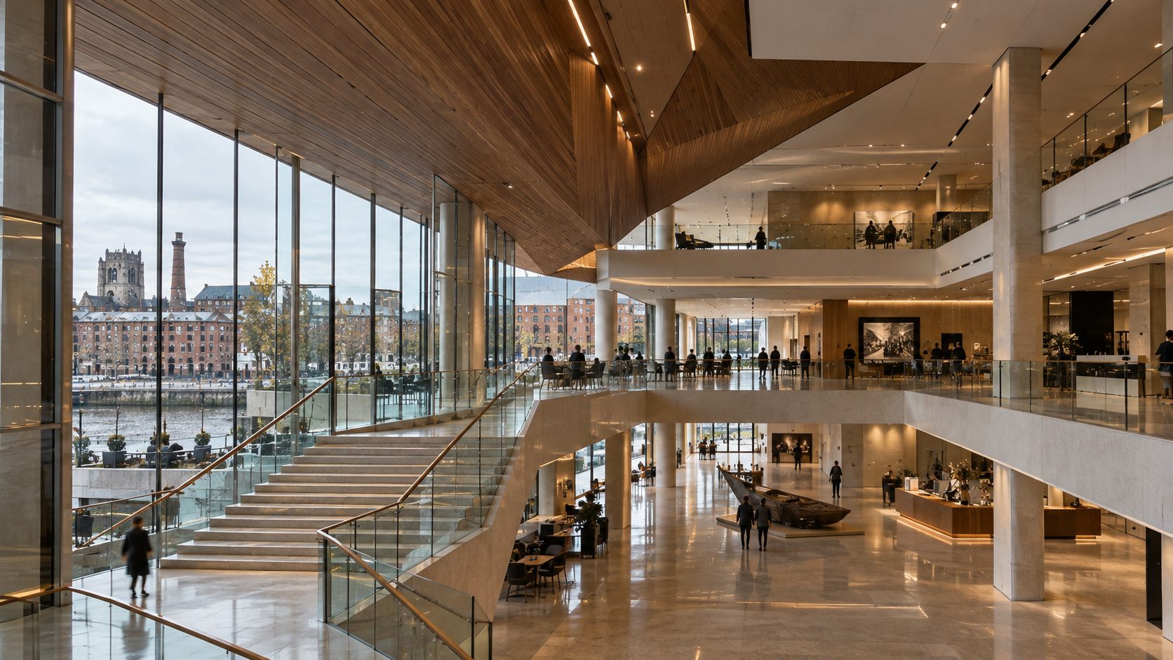 The Common Ground: a limestone and timber cultural centre beside the dock in Liverpool's Baltic Triangle