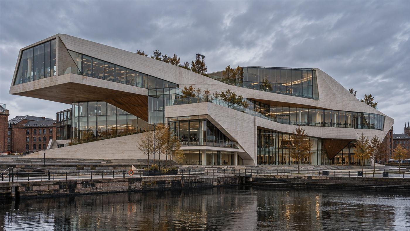 The Common Ground: a limestone and timber cultural centre beside the dock in Liverpool's Baltic Triangle