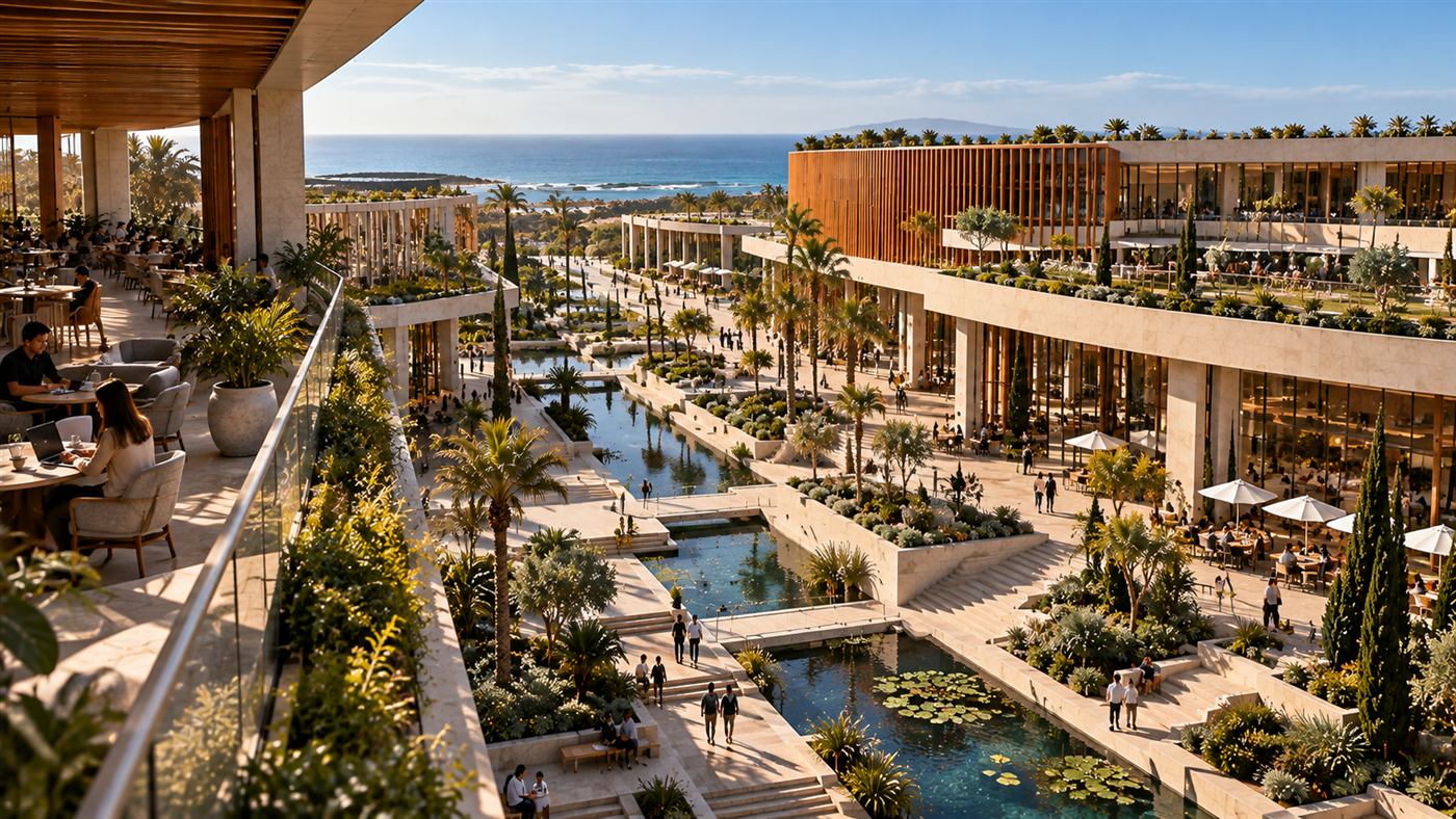 The Museion Institute: the water gardens and promenades