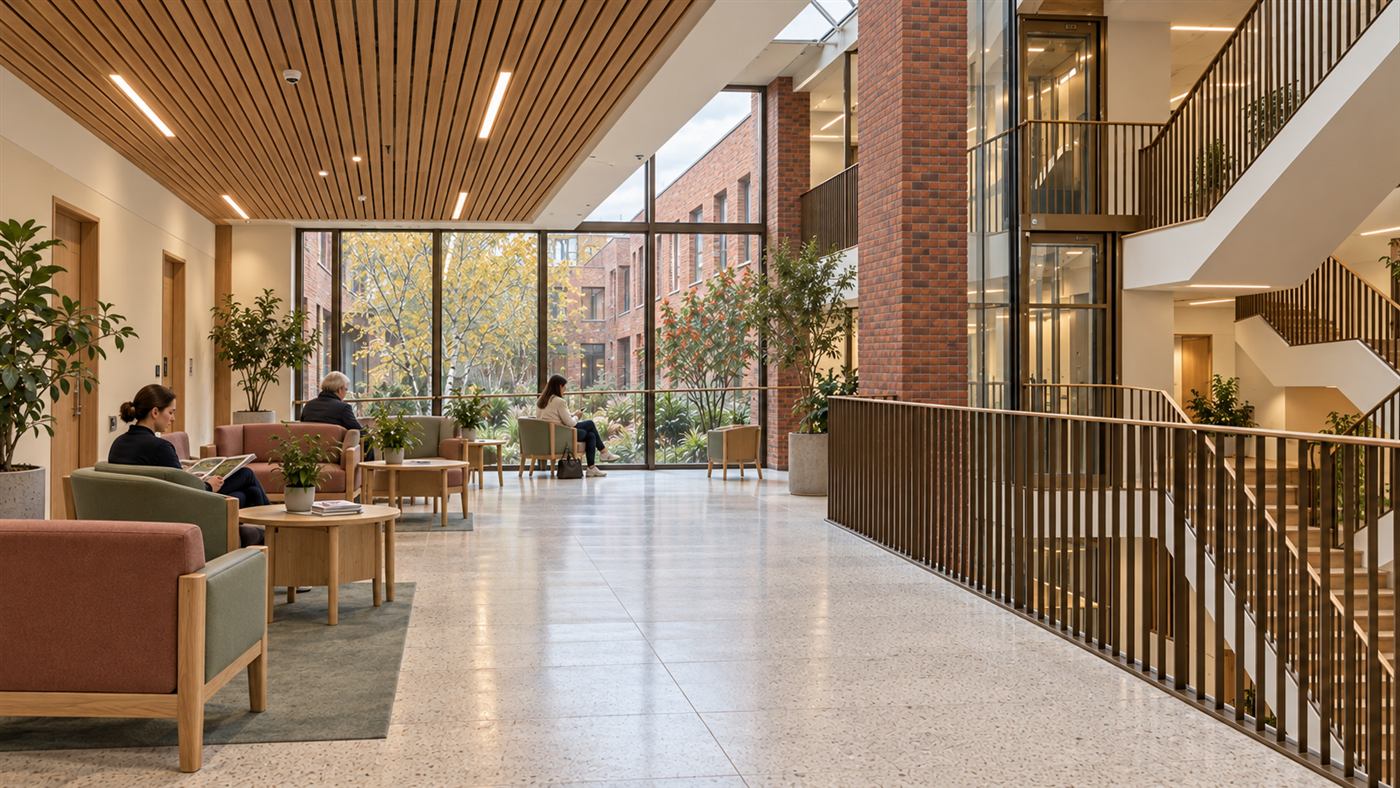 The Wellbeing Clinic: brick and window detail