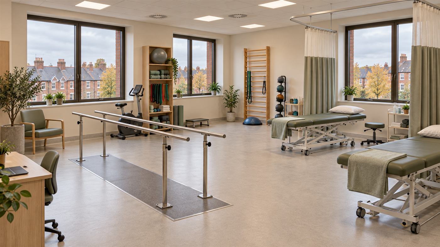 The Wellbeing Clinic: the building at dusk